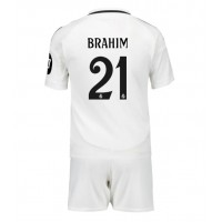 Real Madrid Brahim Diaz #21 Domáci Detský futbalový dres 2024-25 Krátky Rukáv (+ trenírky)